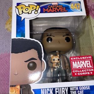 Funko Pop Nick Fury with Goose the Cat